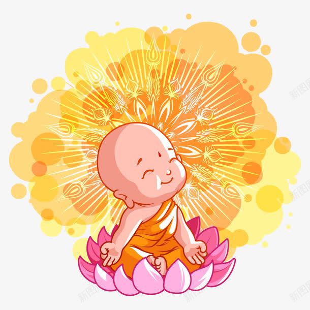 小和尚png免抠素材_新图网 https://ixintu.com 人物 卡通人物 和尚 小和尚 小孩
