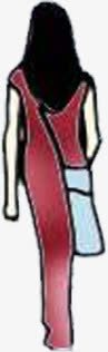 手绘红色长裙女孩png免抠素材_新图网 https://ixintu.com 女孩 红色 长裙