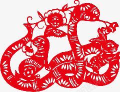 剪纸蛇新年促销png免抠素材_新图网 https://ixintu.com 促销 剪纸 新年