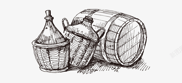 素描红酒三png免抠素材_新图网 https://ixintu.com 素描 红酒三