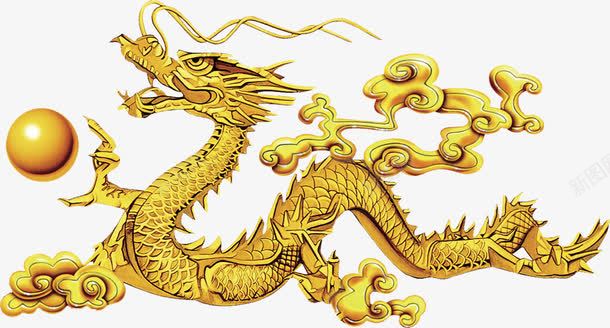 金色飞腾金龙七夕png免抠素材_新图网 https://ixintu.com 七夕 金色 金龙 飞腾