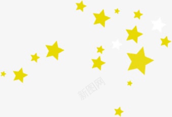 金色星星漫天飘png免抠素材_新图网 https://ixintu.com 金色 金色星星漫天飘