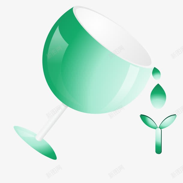 卡通绿色高脚杯png免抠素材_新图网 https://ixintu.com 卡通 卡通高脚杯 绿色高脚杯 高脚杯