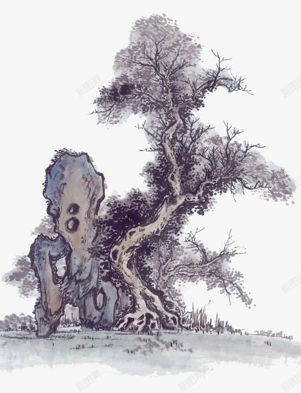 国画古松图png免抠素材_新图网 https://ixintu.com 仿古画 传统画 写意画 劲松 古典 古松 古松图 国画 国画古松图 文化艺术 水墨 苍松 设计
