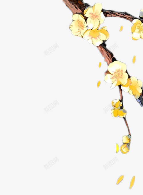桃花彩绘桃花装饰png免抠素材_新图网 https://ixintu.com 彩绘 桃花 装饰