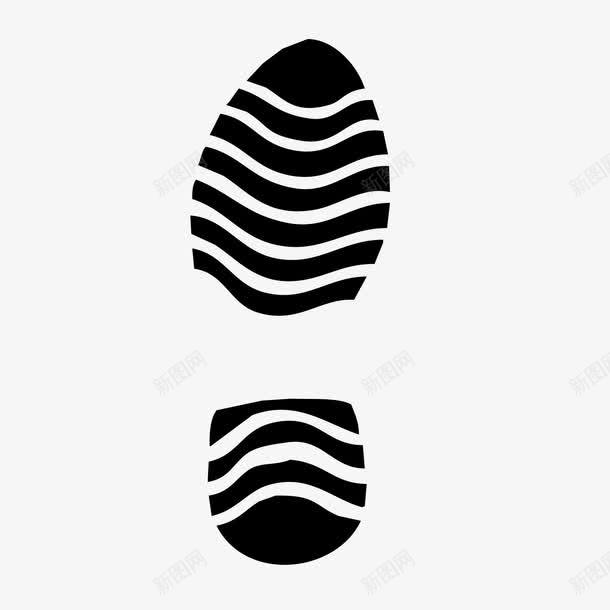 黑色鞋印png免抠素材_新图网 https://ixintu.com 底纹 手绘 鞋印 黑色