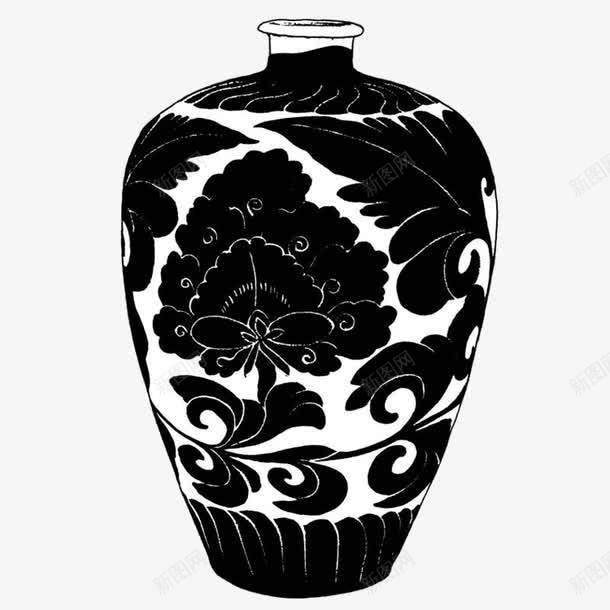 青墨青花瓷png免抠素材_新图网 https://ixintu.com 古玩 国宝 花瓶 花纹 青墨 青花瓷