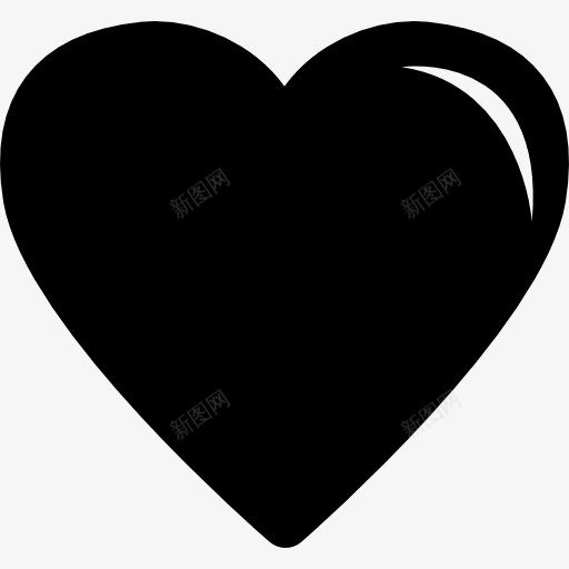 黑色实心心形符号图标png_新图网 https://ixintu.com 心 心形