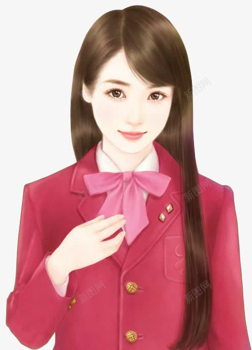 红色上衣美女png免抠素材_新图网 https://ixintu.com 上衣 红色 美女