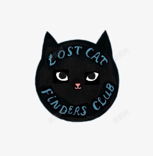 黑猫脸标志图标png_新图网 https://ixintu.com ppt 图标 标志 设计 设计元素 黑猫