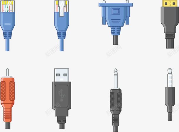 蓝色插头png免抠素材_新图网 https://ixintu.com USB 手绘 插头 蓝色