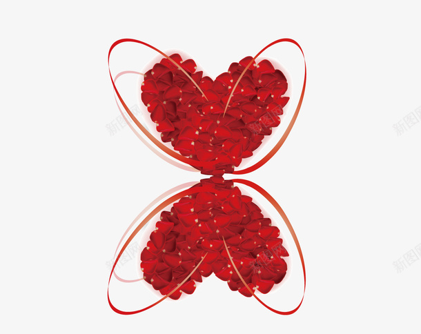 心形玫瑰花矢量图ai免抠素材_新图网 https://ixintu.com 卡通 情人节 爱心礼物 矢量心形玫瑰花 矢量图