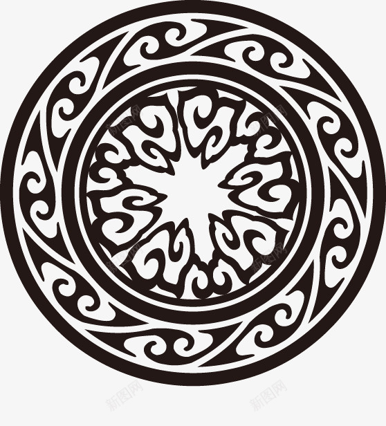 花纹图标png_新图网 https://ixintu.com 中国风花纹底纹图案素材 手绘图形装饰图纹