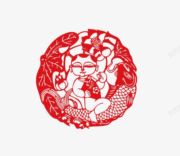 新年剪纸png免抠素材_新图网 https://ixintu.com 习俗 剪纸 新年