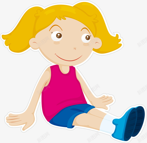 手绘卡通小孩图案矢量图ai免抠素材_新图网 https://ixintu.com 卡通小孩 图案 手绘 矢量图