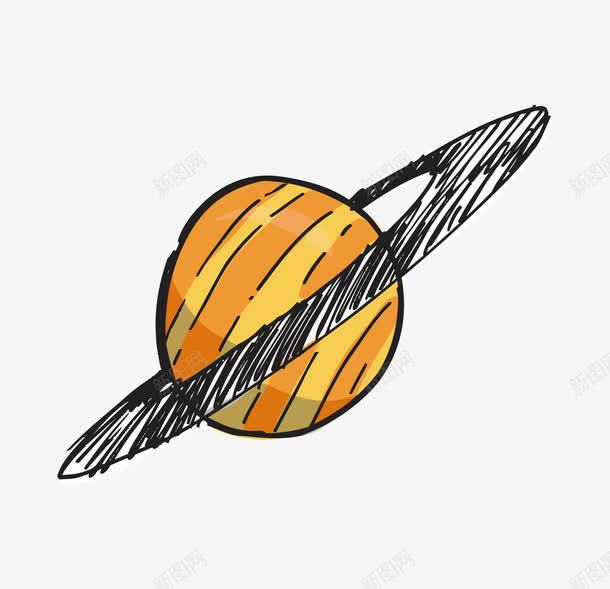 手绘行星png免抠素材_新图网 https://ixintu.com 卡通 天体 手绘