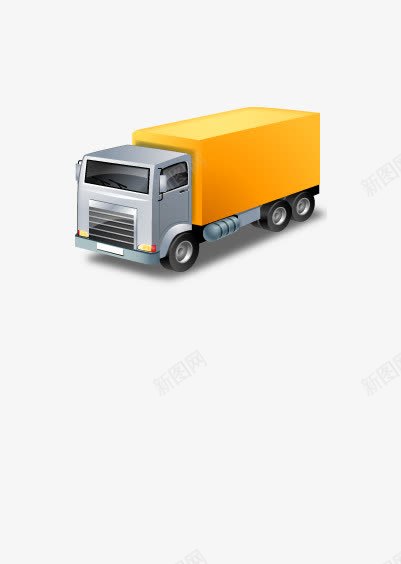 黄色货车png免抠素材_新图网 https://ixintu.com 交通 货车 运输 黄色