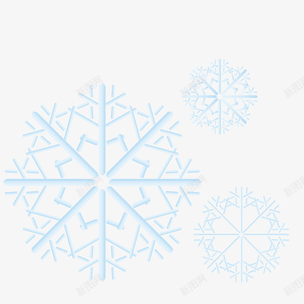 卡通手绘美丽的雪花png免抠素材_新图网 https://ixintu.com 动漫动画 卡通手绘 美丽的 蓝色 雪花 飘雪
