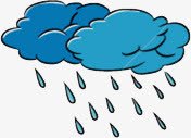 可爱的雨云png免抠素材_新图网 https://ixintu.com 云 蓝色 雨