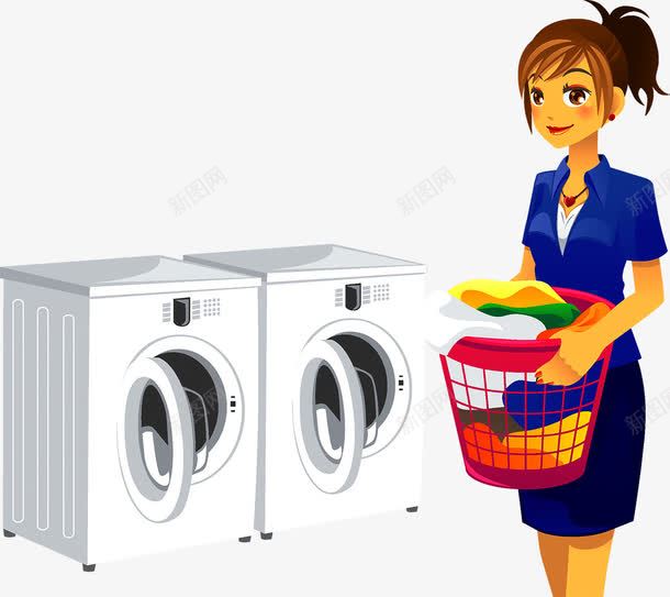 美女洗衣矢量图ai免抠素材_新图网 https://ixintu.com 洗衣 洗衣机 美女 矢量图