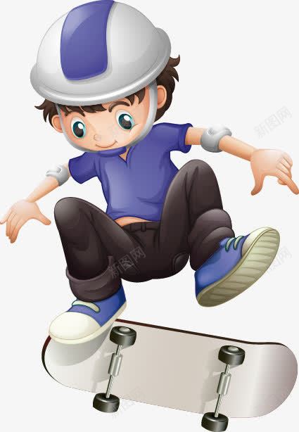 手绘滑板少年图案png免抠素材_新图网 https://ixintu.com 图案 少年 手绘 滑板