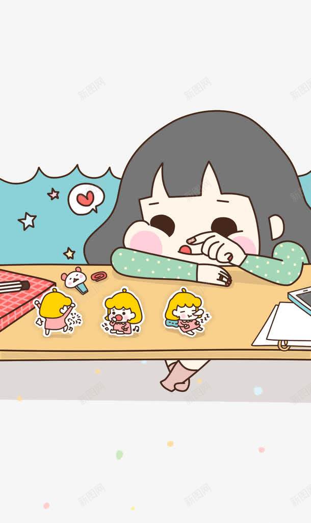 女孩数数png免抠素材_新图网 https://ixintu.com 卡通 女孩 小孩