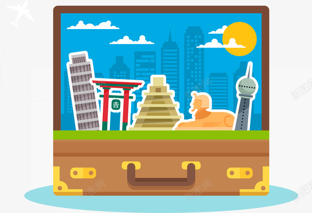 清新行李箱旅行箱旅行旅游元矢量图ai免抠素材_新图网 https://ixintu.com 复古 手提 手提箱 拉杆箱 旅行 水彩行李箱 水彩鸟 清新行李箱 清新行李箱矢量旅行箱旅行旅游元素免费下载 行李箱 路牌 矢量图