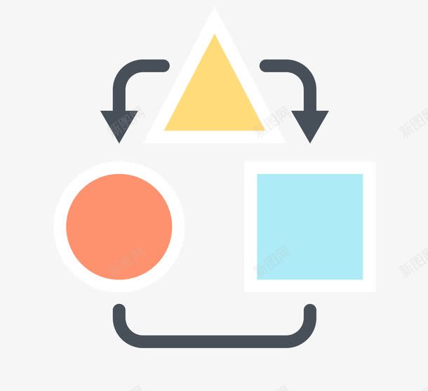 形间的交换图标png_新图网 https://ixintu.com 交换 图形 箭头
