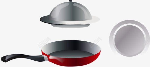 手绘锅具png免抠素材_新图网 https://ixintu.com 平底锅 手绘 锅具 餐盘