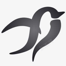 黑色的燕子标志图标png_新图网 https://ixintu.com