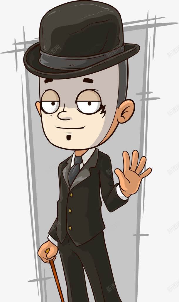 礼帽青年卡通人物png免抠素材_新图网 https://ixintu.com 人物 卡通 礼帽 素材 青年