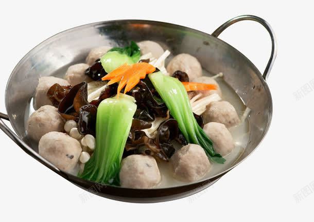 菌菇海参肉丸锅仔png免抠素材_新图网 https://ixintu.com 产品实物 海参 美食 菌菇 菜肴