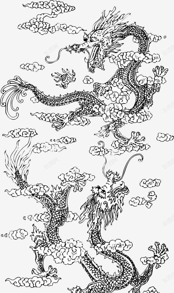 中国风古典龙纹png免抠素材_新图网 https://ixintu.com 中国风 古典 龙纹
