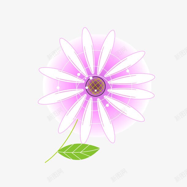 粉色的花圆圆png免抠素材_新图网 https://ixintu.com 叶子 圆圆 粉色