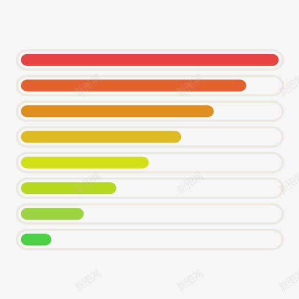 彩色条形图png免抠素材_新图网 https://ixintu.com 图表 彩色 数据 素材