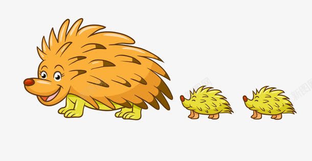 卡通手绘刺猬png免抠素材_新图网 https://ixintu.com 刺猬 动物 卡通 手绘 生物 野生动物