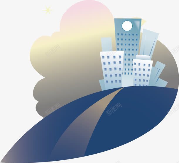韩风卡通城市png免抠素材_新图网 https://ixintu.com eps 商务 城市 插画 背景 设计