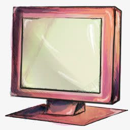 手绘古朴显示器笨重png免抠素材_新图网 https://ixintu.com 古朴 显示器 笨重