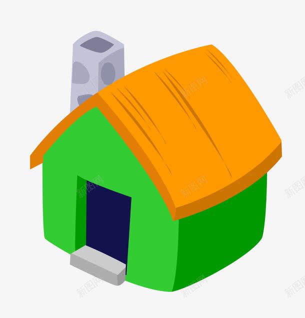 卡通可爱型三角小房子png免抠素材_新图网 https://ixintu.com 三角小房子 卡通 可爱型