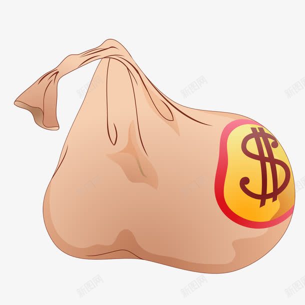 袋子钞票png免抠素材_新图网 https://ixintu.com 钱钱袋袋子