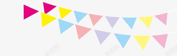 唯美精美吊旗拉旗装饰psd免抠素材_新图网 https://ixintu.com 吊旗 唯美 彩色 拉旗 精美 装饰