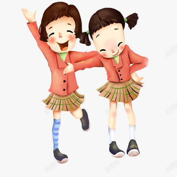 可爱的小情侣png免抠素材_新图网 https://ixintu.com 卡通 学生 手绘 浪漫 清新