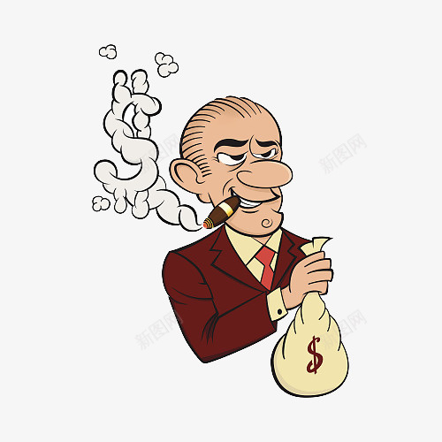 卡通抽雪茄的男人拎着钱袋子插画png免抠素材_新图网 https://ixintu.com 卡通 卡通抽雪茄的男人拎着钱袋子插画免抠免费下载 卡通雪茄 商人 商务人士 抽雪茄 拎钱袋子 插画 男人 美元 钱袋子