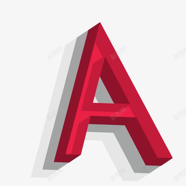 红色Apng免抠素材_新图网 https://ixintu.com LOGO 商务 字母 立体