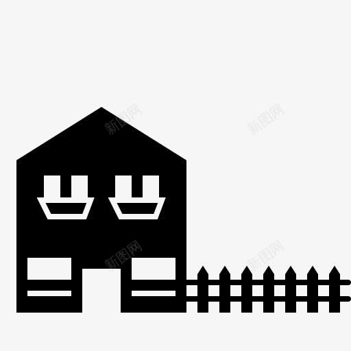 篱笆小院图标png_新图网 https://ixintu.com 房子