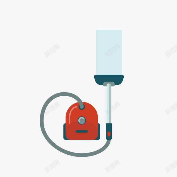 卡通吸尘器png免抠素材_新图网 https://ixintu.com 卡通 吸尘器 红色