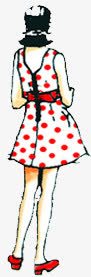 手绘数次爱红色波点短裙女孩png免抠素材_新图网 https://ixintu.com 女孩 短裙 红色