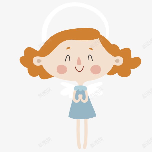 眯着眼的女孩png免抠素材_新图网 https://ixintu.com 卡通 女孩 害羞