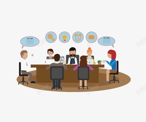 开会的商务人员png免抠素材_新图网 https://ixintu.com PNG 办公 商务 开会