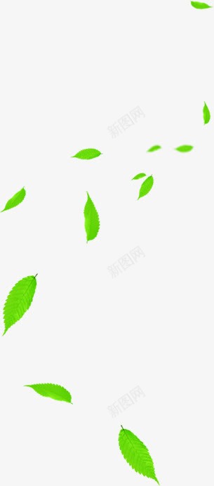 手绘唯美清新漂浮树叶png免抠素材_新图网 https://ixintu.com 树叶 清新 漂浮
